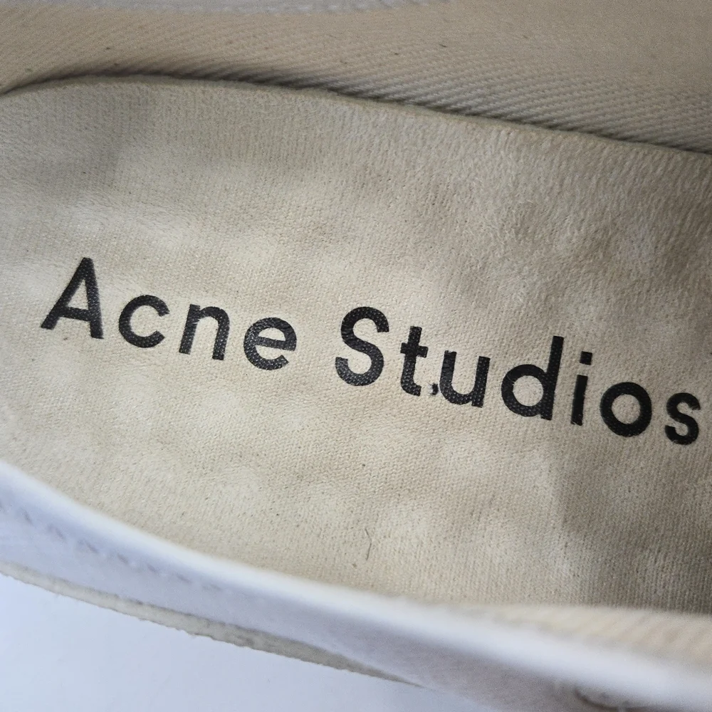 Acne‎ Studios Sneakers Brady Cream Cotton Canvas - Picture 5 of 15